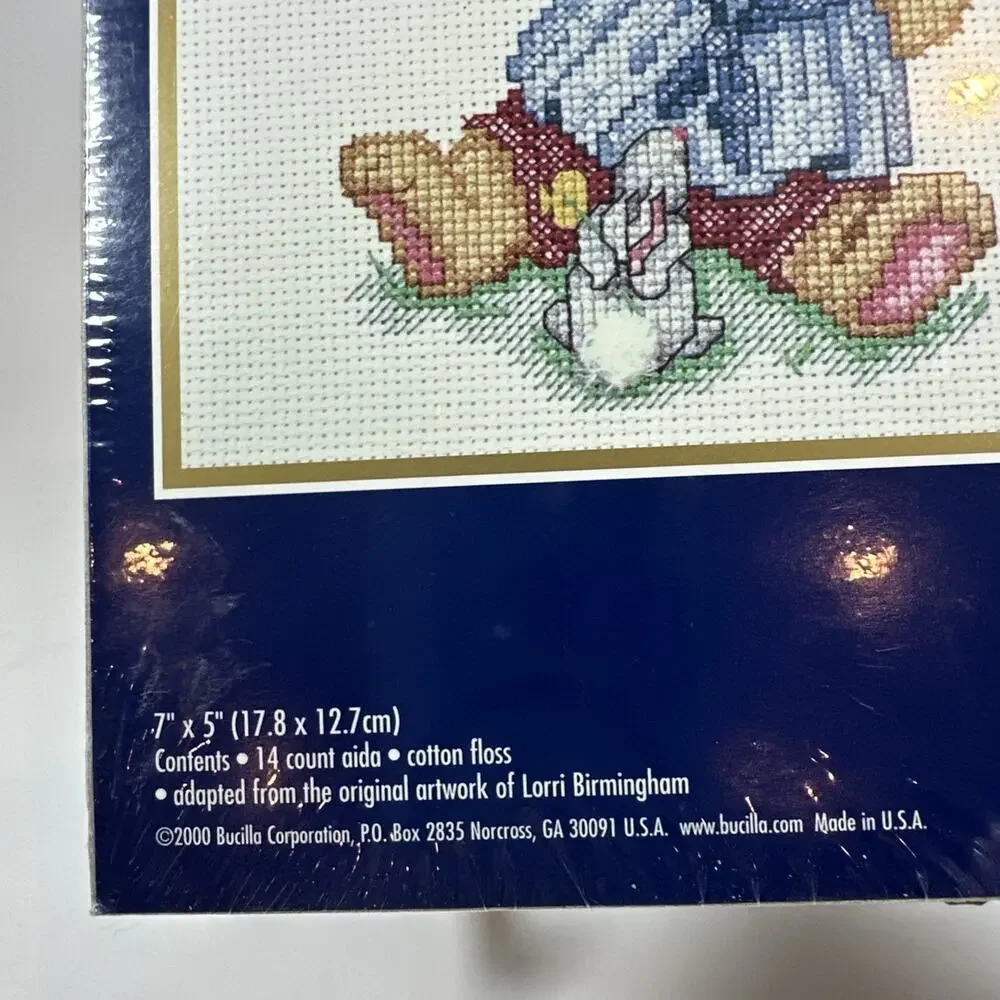 Bucilla BOO BOO BEAR Counted Cross‎ Stitch Kit Bunny Factory Sealed 5X7 New!